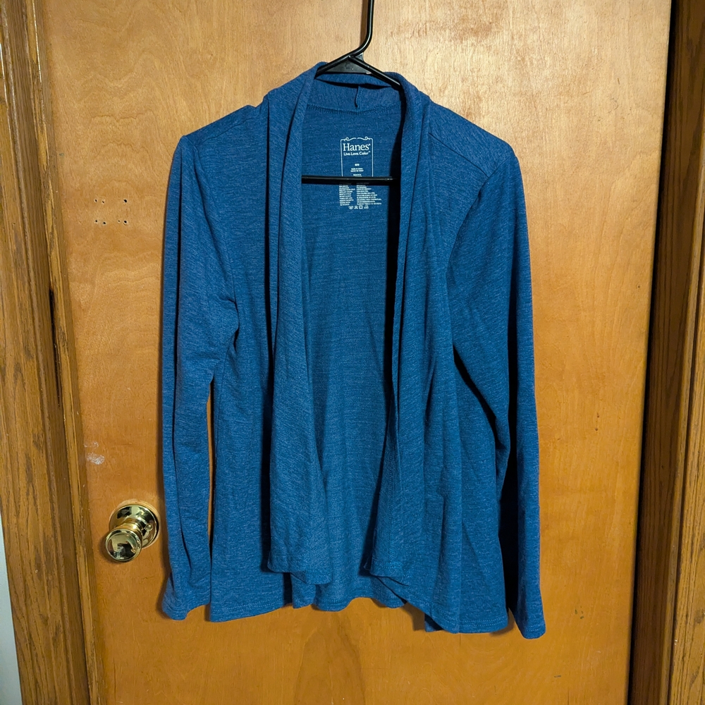 Hanes Vibrant Blue Open Cardigan